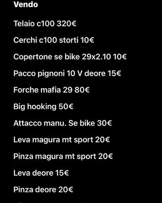 Pezzi di ricambio bici