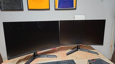 mini PC gaming + 2 monitor curvi