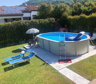 Piscina Acciaio Oval 610x360 Completa di MONTAGGIO
