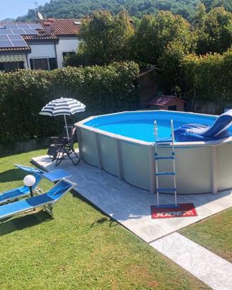 Piscina Acciaio Oval 610x360 Completa di MONTAGGIO