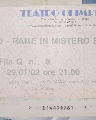 Biglietto DARIO FO e FRANCA RAME in Mistero Buffo
