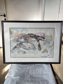 Verde G.L. – Quadro Natura morta crostacei