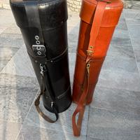 DUE CILINDRI IN CUOIO PER DISEGNI