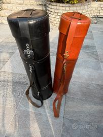 DUE CILINDRI IN CUOIO PER DISEGNI