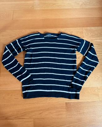 Maglione in puro cotone brandy melville bianco blu