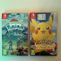 Pokemon let’s go pikachu e Pokemon arceus