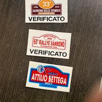 Lotto 3 adesivi gare rally verificato