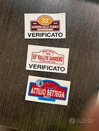 Lotto 3 adesivi gare rally verificato