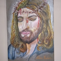 Gesù dipinto su tela