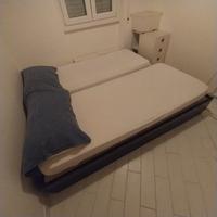 letti singoli legno blu