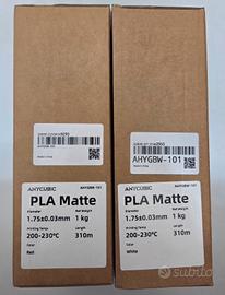 2 Bobine Filamento 3D Anycubic, Nuove e Sigillate