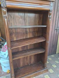 Libreria antica in noce massello