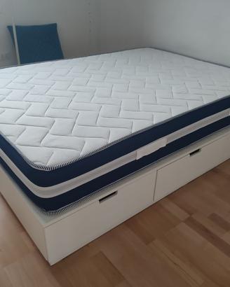 Letto contenitore cassetti ikea Nordli + materasso