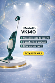 Folletto VK140 rigenerato + spazzola con ruote