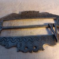 Fibbia per finimenti in ferro battuto, antica.