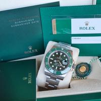 ROLEX SUBMARINER 116610LV HULK 2016 COMPLETO 