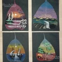 Foglie dipinte a mano