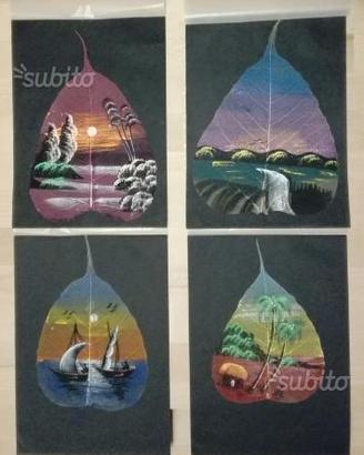 Foglie dipinte a mano