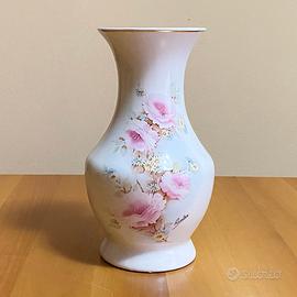 Vaso decorativo Illustrazione Fiori Rosa Bianco