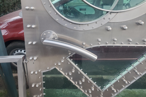 Porta blindata in acciaio inox