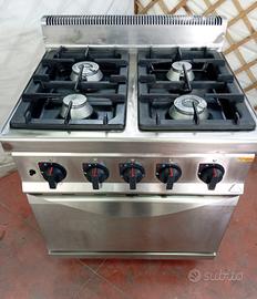 cucina a gas bertos industriale serie 70 con forno