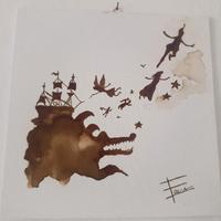 dipinto con pittura al caffè