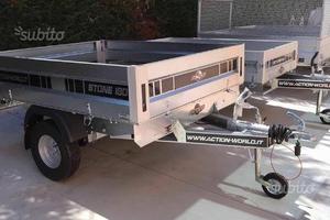 Carrello con sponde amovibili e ribaltabili 600 kg