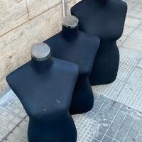 3 manichini donna solo busto senza base d'appoggio