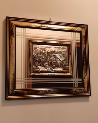 QUADRO BASSORILIEVO CON SPECCHIO