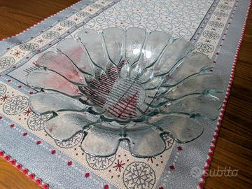 Porta frutta centro tavola in vetro