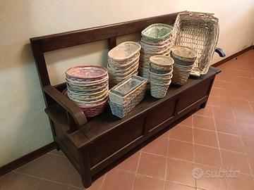 lotto di 35 cestini bamboo