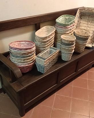 lotto di 35 cestini bamboo