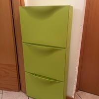 Scarpiera in plastica verde