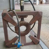 GRIGLIA CON FORNELLO PER BOMBOLA A GAS 40X40