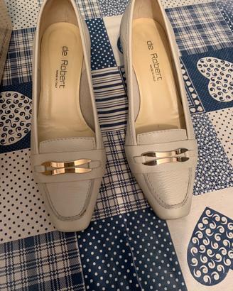 Scarpe sfoderate colore panna