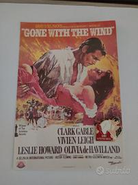 Rara cartolina spilla 50 anni via col vento 1989 