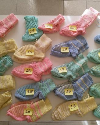 Scarpe,babucce,calze da notte 160 paia varie misur