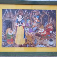 Quadro/puzzle Bianca neve e i 7 nani - bambina