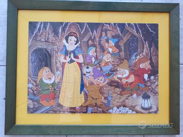 Quadro/puzzle Bianca neve e i 7 nani - bambina