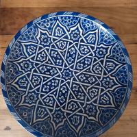 piatto ceramica blu