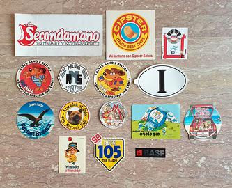 Lotto di 35 Adesivi Pubblicitari Vintage Anni 70