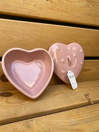 Scatola portaoggetti a forma di cuore rosa