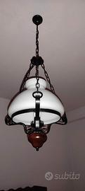 lampadario cucina in ferro battuto