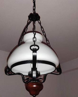 lampadario cucina in ferro battuto