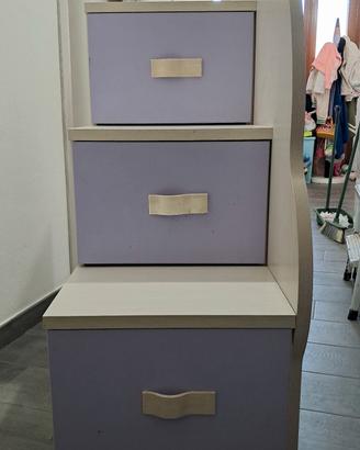 mobile scala e scarpiera per cameretta bambini.