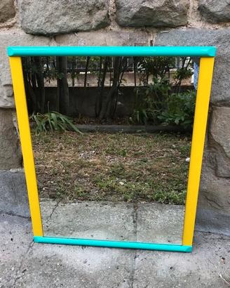 Specchio vintage stile Memphis cm 64x67hx2,5