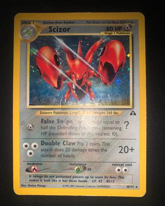 Card pokemon Scizor Holo Neo Discovery 10/75