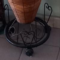 PORTAVASO ROBUSTO CON 3 CUORI BIG IN METALLO