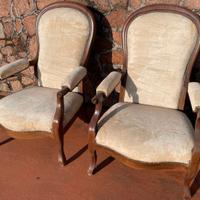 Coppia Poltrone Luigi Filippo (Modello Voltaire)