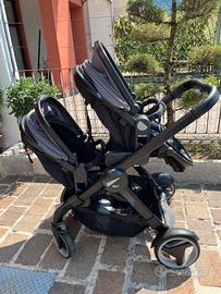 passeggino gemellare/fraterno chicco fully twin e 